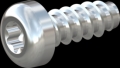 screw for plastic: Screw STS-plus KN6039 8x20 - T40 steel, hardened 10.9 zinc-plated 5-7 ?m, baked, blue / transparent passivated