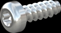 screw for plastic: Screw STS-plus KN6039 8x22 - T40 steel, hardened 10.9 zinc-plated 5-7 ?m, baked, blue / transparent passivated