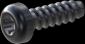 screw for plastic: Screw STS-plus KN6039 8x25 - T40 steel, hardened 10.9 Zinc-Nickel-plated,  baked, passivated black/ Cr-VI-free, sealed, 720 h until Fe-Corrosion