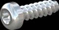 screw for plastic: Screw STS-plus KN6039 8x25 - T40 steel, hardened 10.9 zinc-plated 5-7 ?m, baked, blue / transparent passivated
