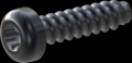 screw for plastic: Screw STS-plus KN6039 8x30 - T40 steel, hardened 10.9 Zinc-Nickel-plated,  baked, passivated black/ Cr-VI-free, sealed, 720 h until Fe-Corrosion