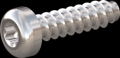 screw for plastic: Screw STS-plus KN6039 8x30 - T40 stainless-steel, A2 - 1.4567 Bright-pickled and passivated