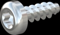screw for plastic: Screw STS KN1039 1.6x4.5 - T6 steel, hardened 10.9 zinc-plated 5-7 ?m, baked, blue / transparent passivated