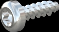 screw for plastic: Screw STS KN1039 1.6x5 - T6 steel, hardened 10.9 zinc-plated 5-7 ?m, baked, blue / transparent passivated