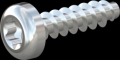 screw for plastic: Screw STS KN1039 1.6x6 - T6 steel, hardened 10.9 zinc-plated 5-7 ?m, baked, blue / transparent passivated