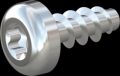 screw for plastic: Screw STS KN1039 1.8x4.5 - T6 steel, hardened 10.9 zinc-plated 5-7 ?m, baked, blue / transparent passivated