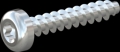 screw for plastic: Screw STS KN1039 1.8x10 - T6 steel, hardened 10.9 zinc-plated 5-7 ?m, baked, blue / transparent passivated