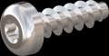 screw for plastic: Screw STS KN1039 2.2x7 - T6 stainless-steel, A2 - 1.4567 Bright-pickled and passivated