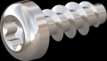 screw for plastic: Screw STS KN1039 2.5x6 - T8 stainless-steel, A2 - 1.4567 Bright-pickled and passivated