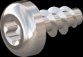screw for plastic: Screw STS KN1039 3x6 - T10 stainless-steel, A2 - 1.4567 Bright-pickled and passivated