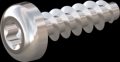 screw for plastic: Screw STS KN1039 3x10 - T10 stainless-steel, A2 - 1.4567 Bright-pickled and passivated