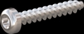 screw for plastic: Screw STS KN1039 3x18 - T10 stainless-steel, A2 - 1.4567 Bright-pickled and passivated
