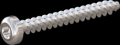 screw for plastic: Screw STS KN1039 3x25 - T10 stainless-steel, A2 - 1.4567 Bright-pickled and passivated