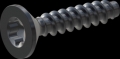 screw for plastic: Screw STS-plus KN6041 1.2x6 - T3 steel, hardened 10.9 Zinc-Nickel-plated,  baked, passivated black/ Cr-VI-free, sealed, 720 h until Fe-Corrosion