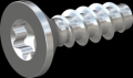 screw for plastic: Screw STS-plus KN6041 1.4x4.5 - T3 steel, hardened 10.9 zinc-plated 5-7 ?m, baked, blue / transparent passivated
