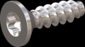 screw for plastic: Screw STS-plus KN6041 1.4x5 - T3 stainless-steel, A2 - 1.4567 Bright-pickled and passivated