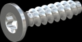 screw for plastic: Screw STS-plus KN6041 1.4x6 - T3 steel, hardened 10.9 zinc-plated 5-7 ?m, baked, blue / transparent passivated