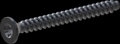 screw for plastic: Screw STS-plus KN6041 1.4x14 - T3 steel, hardened 10.9 Zinc-Nickel-plated,  baked, passivated black/ Cr-VI-free, sealed, 720 h until Fe-Corrosion