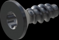 screw for plastic: Screw STS-plus KN6041 1.6x4.5 - T5 steel, hardened 10.9 Zinc-Nickel-plated,  baked, passivated black/ Cr-VI-free, sealed, 720 h until Fe-Corrosion