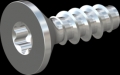 screw for plastic: Screw STS-plus KN6041 1.6x5 - T5 steel, hardened 10.9 zinc-plated 5-7 ?m, baked, blue / transparent passivated
