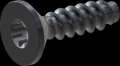 screw for plastic: Screw STS-plus KN6041 1.6x6 - T5 steel, hardened 10.9 Zinc-Nickel-plated,  baked, passivated black/ Cr-VI-free, sealed, 720 h until Fe-Corrosion