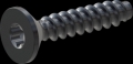 screw for plastic: Screw STS-plus KN6041 1.6x8 - T5 steel, hardened 10.9 Zinc-Nickel-plated,  baked, passivated black/ Cr-VI-free, sealed, 720 h until Fe-Corrosion