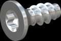 screw for plastic: Screw STS-plus KN6041 1.8x4.5 - T6 steel, hardened 10.9 zinc-plated 5-7 ?m, baked, blue / transparent passivated