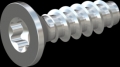 screw for plastic: Screw STS-plus KN6041 1.8x6 - T6 steel, hardened 10.9 zinc-plated 5-7 ?m, baked, blue / transparent passivated