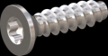 screw for plastic: Screw STS-plus KN6041 1.8x7 - T6 stainless-steel, A2 - 1.4567 Bright-pickled and passivated