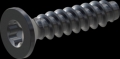 screw for plastic: Screw STS-plus KN6041 1.8x8 - T6 steel, hardened 10.9 Zinc-Nickel-plated,  baked, passivated black/ Cr-VI-free, sealed, 720 h until Fe-Corrosion