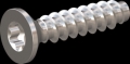 screw for plastic: Screw STS-plus KN6041 1.8x8 - T6 stainless-steel, A2 - 1.4567 Bright-pickled and passivated