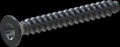screw for plastic: Screw STS-plus KN6041 1.8x14 - T6 steel, hardened 10.9 Zinc-Nickel-plated,  baked, passivated black/ Cr-VI-free, sealed, 720 h until Fe-Corrosion