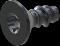 screw for plastic: Screw STS-plus KN6041 2x4.5 - T6 steel, hardened 10.9 Zinc-Nickel-plated,  baked, passivated black/ Cr-VI-free, sealed, 720 h until Fe-Corrosion