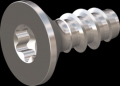 screw for plastic: Screw STS-plus KN6041 2x5 - T6 stainless-steel, A2 - 1.4567 Bright-pickled and passivated