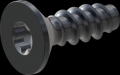 screw for plastic: Screw STS-plus KN6041 2x6 - T6 steel, hardened 10.9 Zinc-Nickel-plated,  baked, passivated black/ Cr-VI-free, sealed, 720 h until Fe-Corrosion