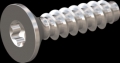 screw for plastic: Screw STS-plus KN6041 2x8 - T6 stainless-steel, A2 - 1.4567 Bright-pickled and passivated