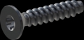 screw for plastic: Screw STS-plus KN6041 2x10 - T6 steel, hardened 10.9 Zinc-Nickel-plated,  baked, passivated black/ Cr-VI-free, sealed, 720 h until Fe-Corrosion