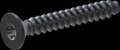screw for plastic: Screw STS-plus KN6041 2x14 - T6 steel, hardened 10.9 Zinc-Nickel-plated,  baked, passivated black/ Cr-VI-free, sealed, 720 h until Fe-Corrosion