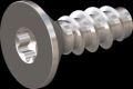 screw for plastic: Screw STS-plus KN6041 2.2x6 - T6 stainless-steel, A2 - 1.4567 Bright-pickled and passivated