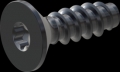 screw for plastic: Screw STS-plus KN6041 2.2x7 - T6 steel, hardened 10.9 Zinc-Nickel-plated,  baked, passivated black/ Cr-VI-free, sealed, 720 h until Fe-Corrosion