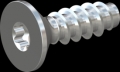 screw for plastic: Screw STS-plus KN6041 2.2x7 - T6 steel, hardened 10.9 zinc-plated 5-7 ?m, baked, blue / transparent passivated
