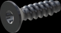screw for plastic: Screw STS-plus KN6041 2.2x8 - T6 steel, hardened 10.9 Zinc-Nickel-plated,  baked, passivated black/ Cr-VI-free, sealed, 720 h until Fe-Corrosion