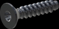 screw for plastic: Screw STS-plus KN6041 2.2x10 - T6 steel, hardened 10.9 Zinc-Nickel-plated,  baked, passivated black/ Cr-VI-free, sealed, 720 h until Fe-Corrosion