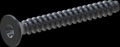 screw for plastic: Screw STS-plus KN6041 2.2x18 - T6 steel, hardened 10.9 Zinc-Nickel-plated,  baked, passivated black/ Cr-VI-free, sealed, 720 h until Fe-Corrosion