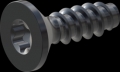 screw for plastic: Screw STS-plus KN6041 2.5x8 - T8 steel, hardened 10.9 Zinc-Nickel-plated,  baked, passivated black/ Cr-VI-free, sealed, 720 h until Fe-Corrosion