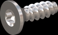 screw for plastic: Screw STS-plus KN6041 2.5x8 - T8 stainless-steel, A2 - 1.4567 Bright-pickled and passivated