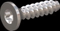 screw for plastic: Screw STS-plus KN6041 2.5x10 - T8 stainless-steel, A2 - 1.4567 Bright-pickled and passivated
