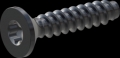 screw for plastic: Screw STS-plus KN6041 2.5x12 - T8 steel, hardened 10.9 Zinc-Nickel-plated,  baked, passivated black/ Cr-VI-free, sealed, 720 h until Fe-Corrosion