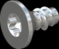 screw for plastic: Screw STS-plus KN6041 3x6 - T10 steel, hardened 10.9 zinc-plated 5-7 ?m, baked, blue / transparent passivated