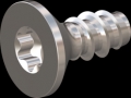 screw for plastic: Screw STS-plus KN6041 3x7 - T10 stainless-steel, A2 - 1.4567 Bright-pickled and passivated